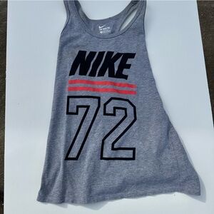 Nike Gray Tank Top with Red and Black Accents